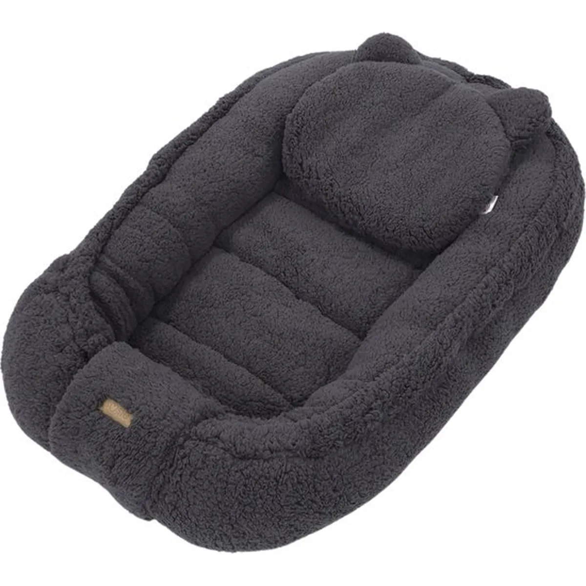 Soosie - Babynestje Teddy- Veilig en Comfortabel - Grijs Teddy Katoen - Knusse Slaapplek voor je Baby - 2