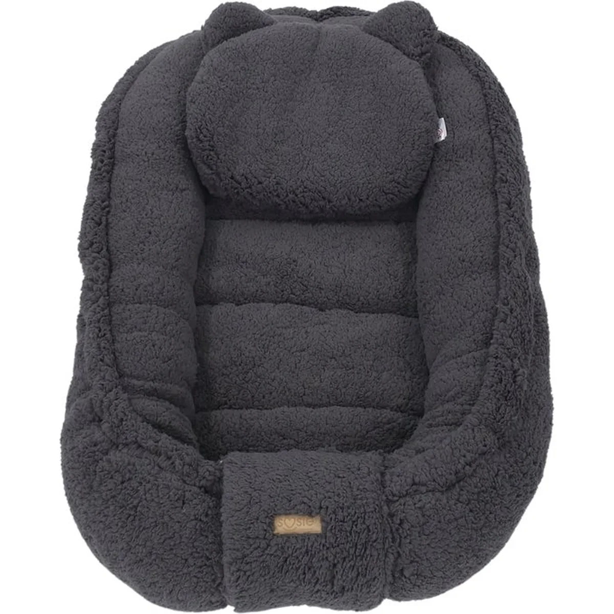 Soosie - Babynestje Teddy- Veilig en Comfortabel - Grijs Teddy Katoen - Knusse Slaapplek voor je Baby - 4