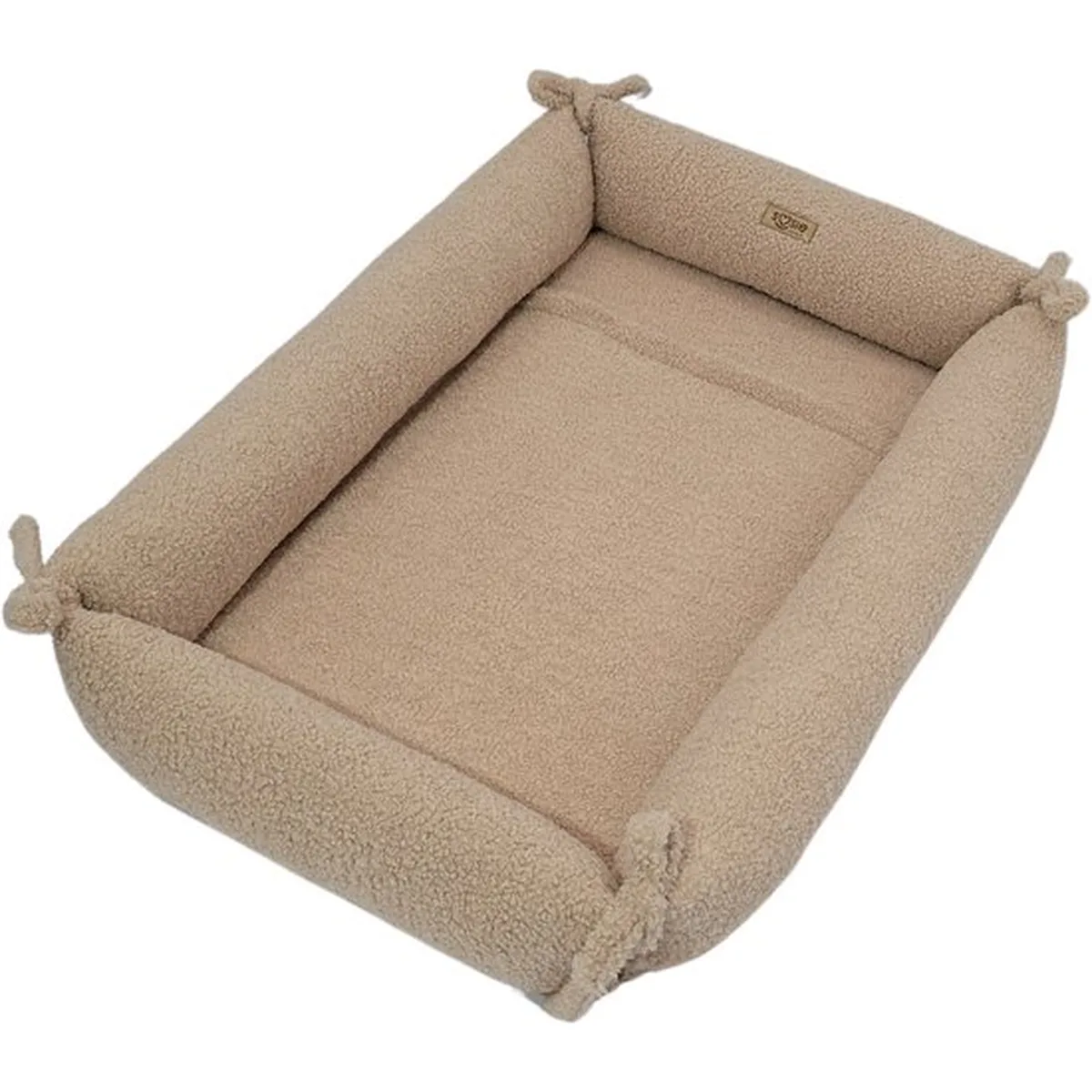 Soosie - Babynestje – Teddy Bounce + Beige Katoen - Speelmat - 5