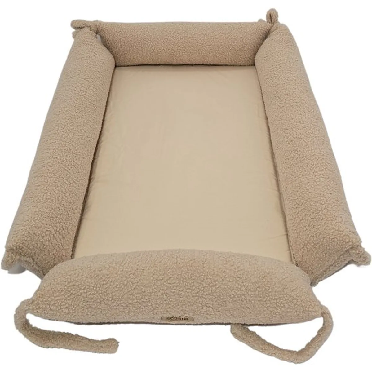 Soosie - Babynestje – Teddy Bounce + Beige Katoen - Speelmat - 7