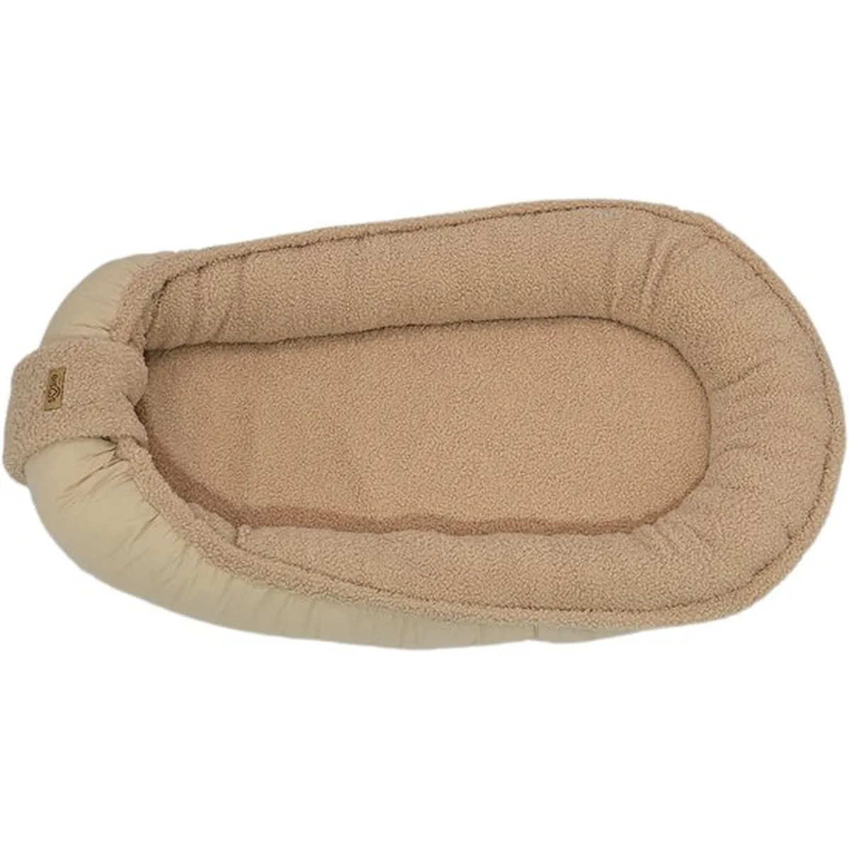 Soosie - Babynestje - Teddy Bounce Beige + Katoen - 80×46 cm - OEKO-Tex - Uitneembaar matrasje - 3
