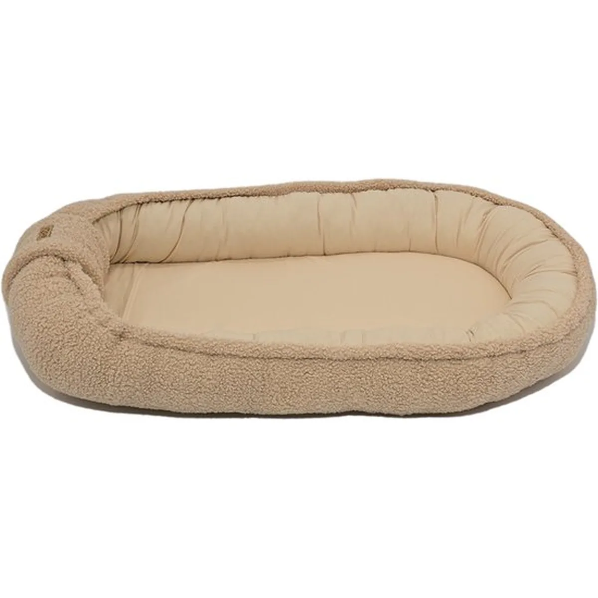 Soosie - Babynestje - Teddy Bounce Beige + Katoen - 80×46 cm - OEKO-Tex - Uitneembaar matrasje - 7