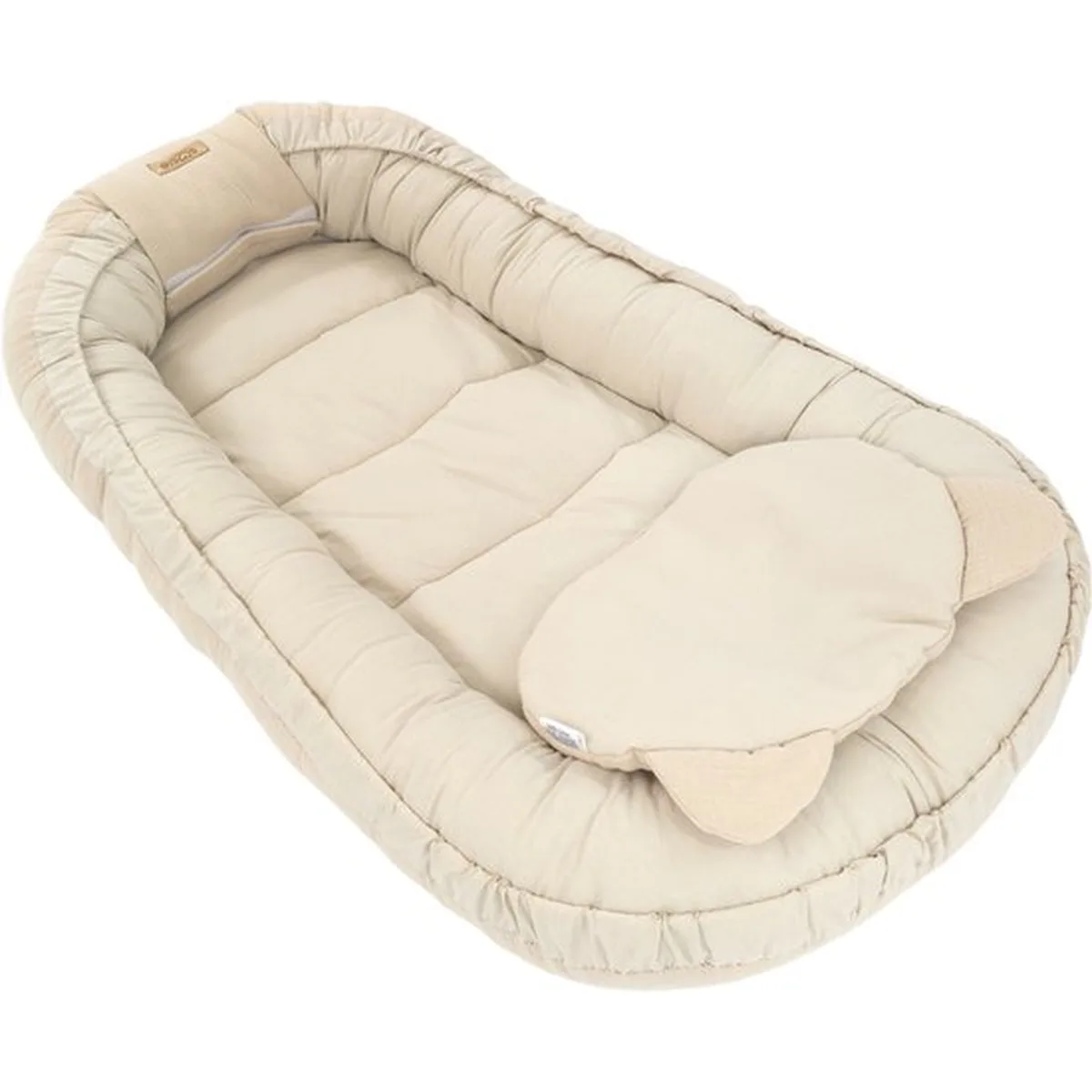 Soosie Babynestje met kussentje – Katoen & Mousseline – Dubbelzijdig – Beige – 90×50 cm - Verstelbaar met Strikkoorden – OEKO-TEX®, Anti-allergeen, Made in EU - 6