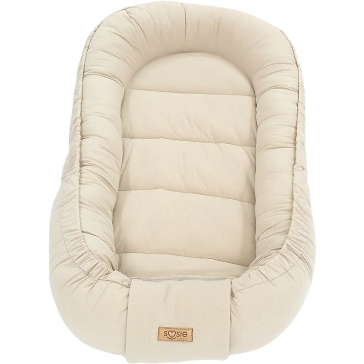 Soosie Babynestje – Katoen – Beige – 90×50 cm, Verstelbaar met Strikkoorden – Inclusief Kussentje – OEKO-TEX®, Anti-allergeen, Made in EU - 2