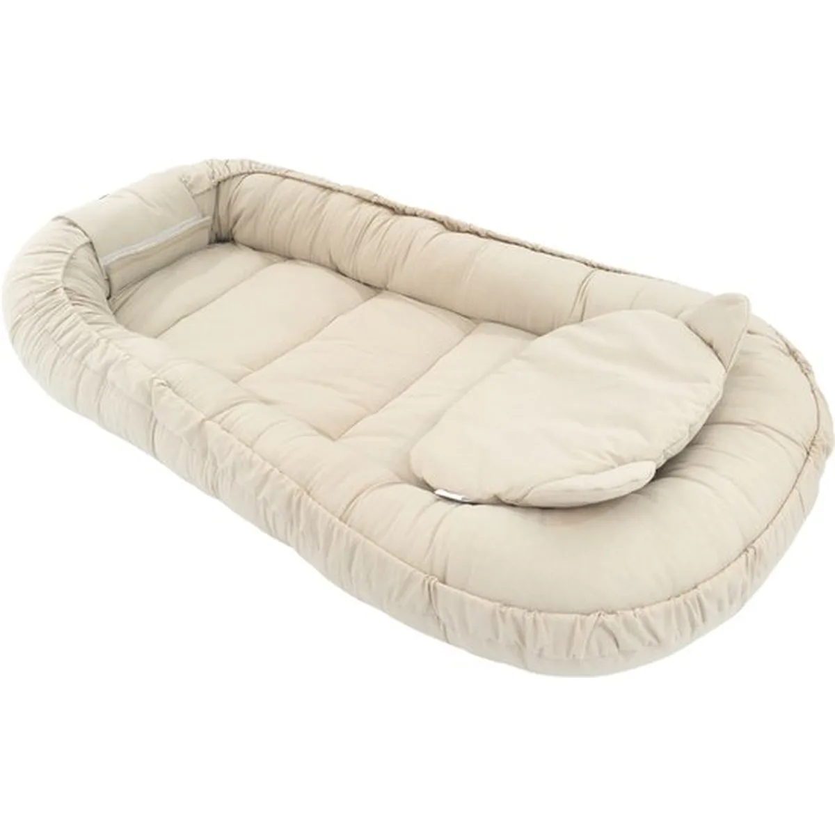 Soosie Babynestje – Katoen – Beige – 90×50 cm, Verstelbaar met Strikkoorden – Inclusief Kussentje – OEKO-TEX®, Anti-allergeen, Made in EU - 3