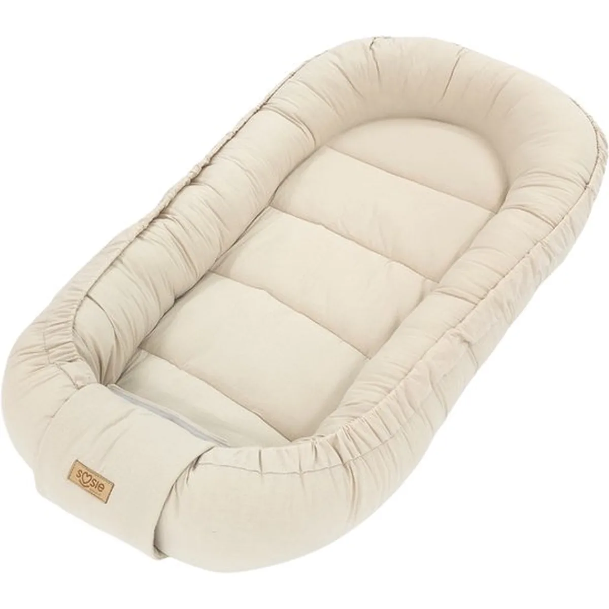 Soosie Babynestje – Katoen – Beige – 90×50 cm, Verstelbaar met Strikkoorden – Inclusief Kussentje – OEKO-TEX®, Anti-allergeen, Made in EU - 4