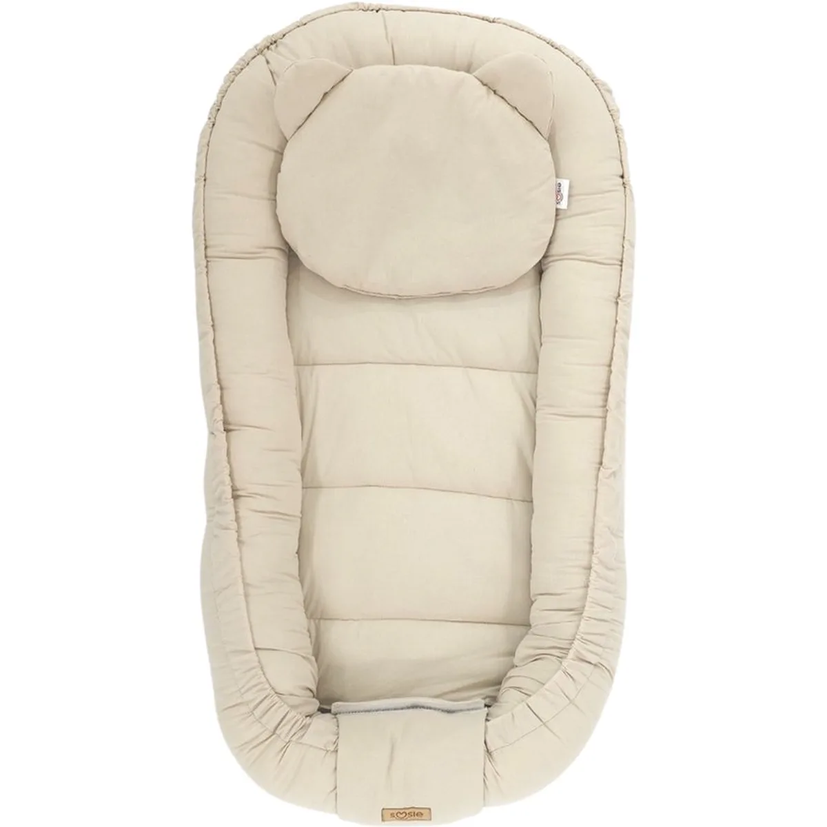 Soosie Babynestje – Katoen – Beige – 90×50 cm, Verstelbaar met Strikkoorden – Inclusief Kussentje – OEKO-TEX®, Anti-allergeen, Made in EU - 6