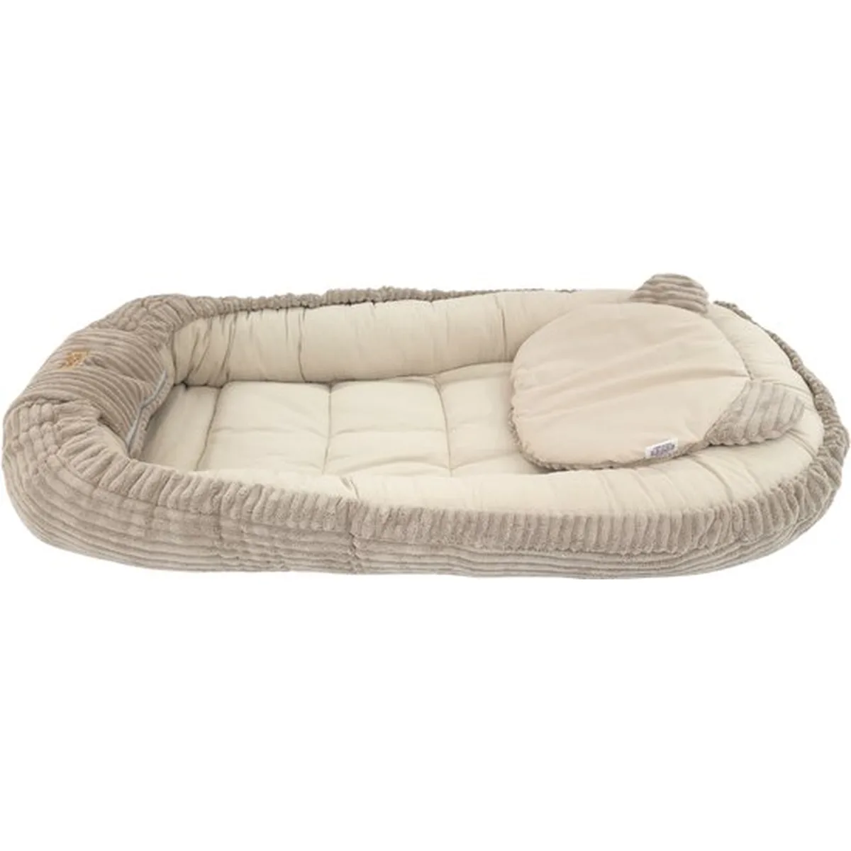Soosie Babynestje – Corduroy & Katoen – Dubbelzijdig – Beige – 90×50 cm, Verstelbaar met Strikkoorden – Inclusief Kussentje - 6