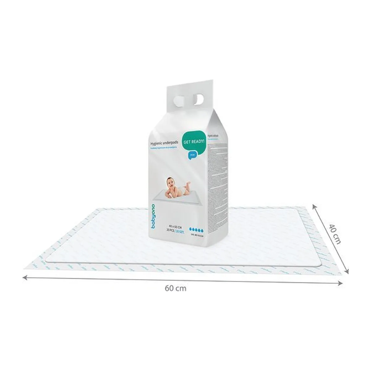 BabyOno 40x60 cm - Verschoningsmatje - Aankleedkussens Babyono - 20 stuk