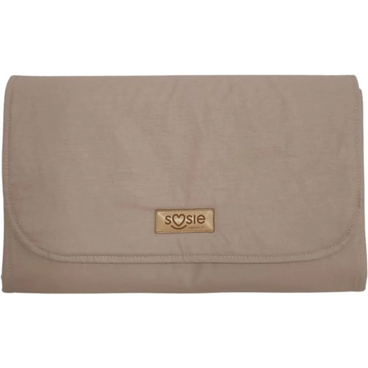 Soosie - Opvouwbaar Waterdicht Verschoonmatje – Reisverschoonmat Baby 70×55 cm – Beige – Met Vakje & Klittenbandsluiting - 4