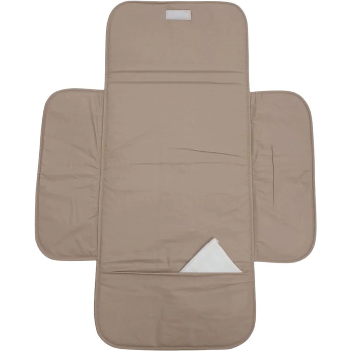 Soosie - Opvouwbaar Waterdicht Verschoonmatje – Reisverschoonmat Baby 70×55 cm – Beige – Met Vakje & Klittenbandsluiting - 5