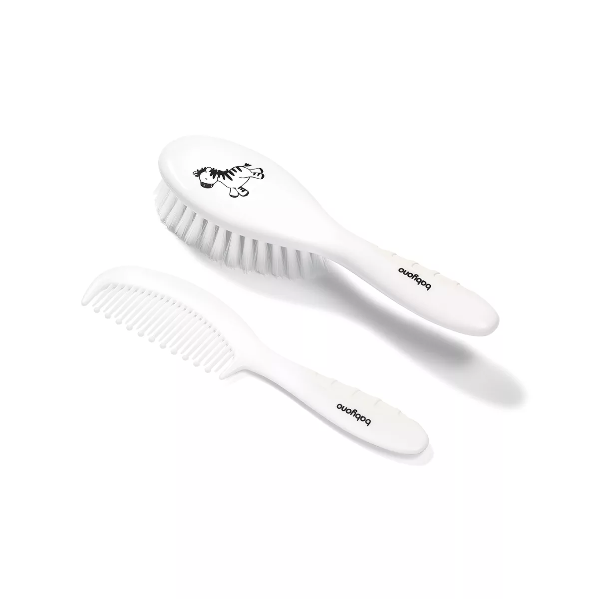 BabyOno haarborstel en kam - babyborstel - SET - Zachte haren - wit