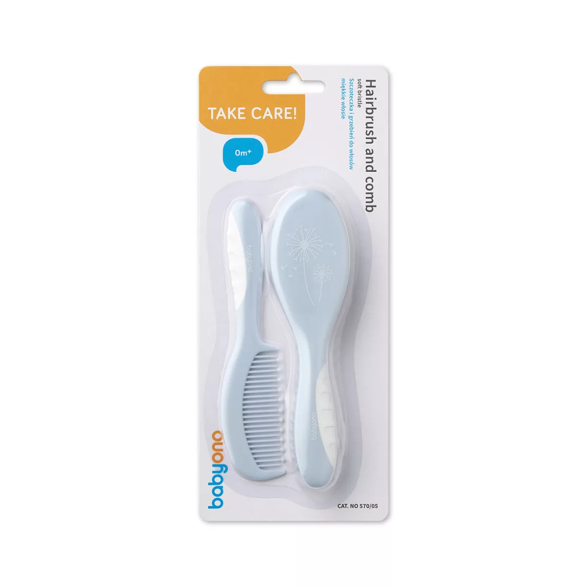 BabyOno haarborstel en kam - babyborstel - SET - Zachte haren - wit - 3