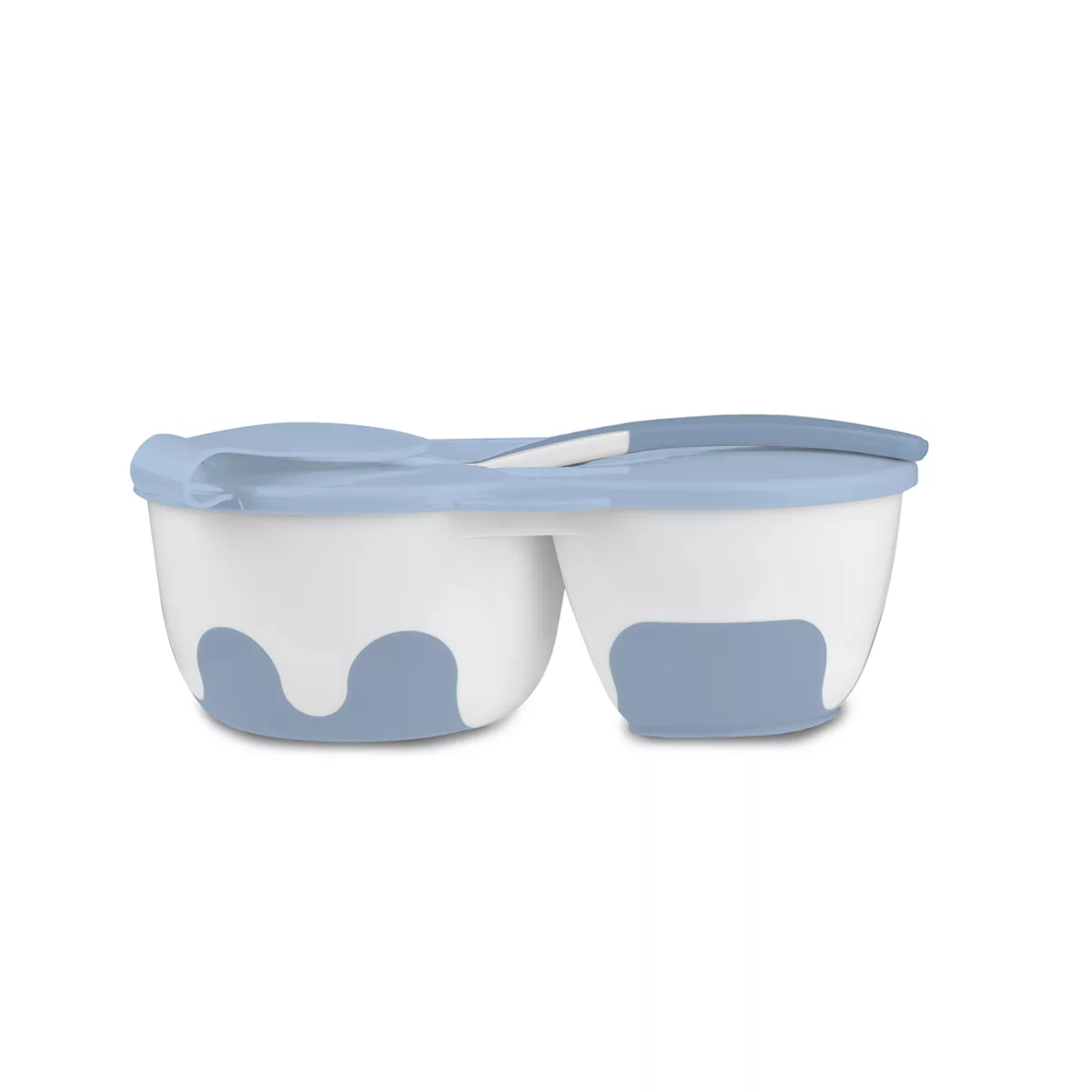 BabyOno 2-Delig Blauw/Grijs Kommetje met Lepel 1067/01 - 3