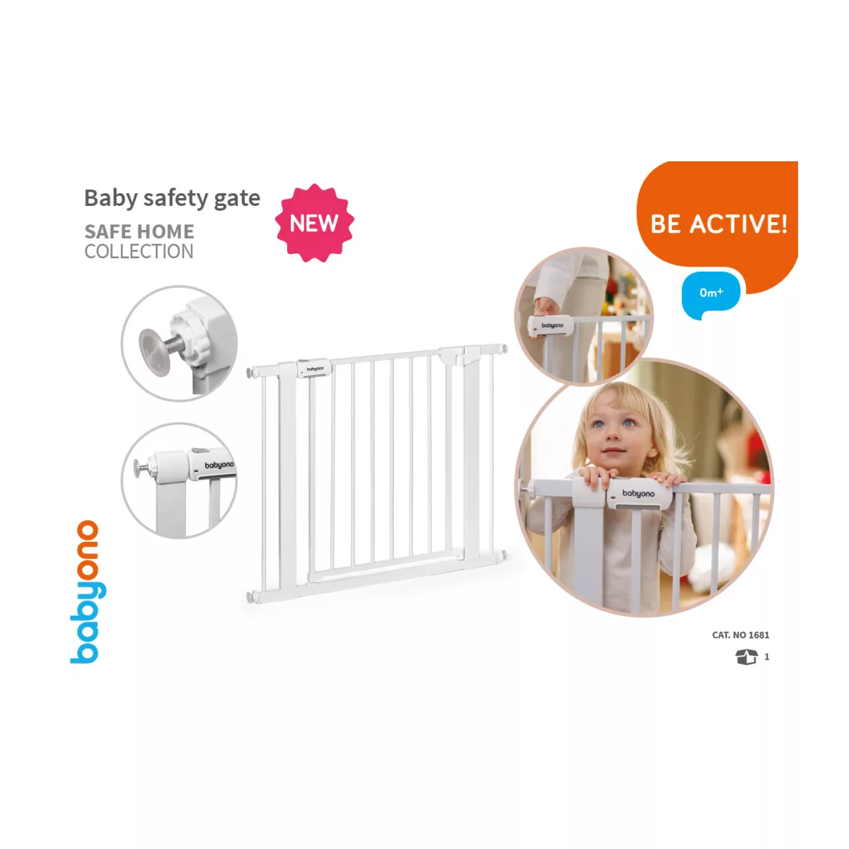 BabyOno Veiligheidshekje Trap 75–96 cm – Zonder Boren – Dubbele Sluiting – Automatisch Sluitend – Wit – Kinderhekje Trap en Deur - 5