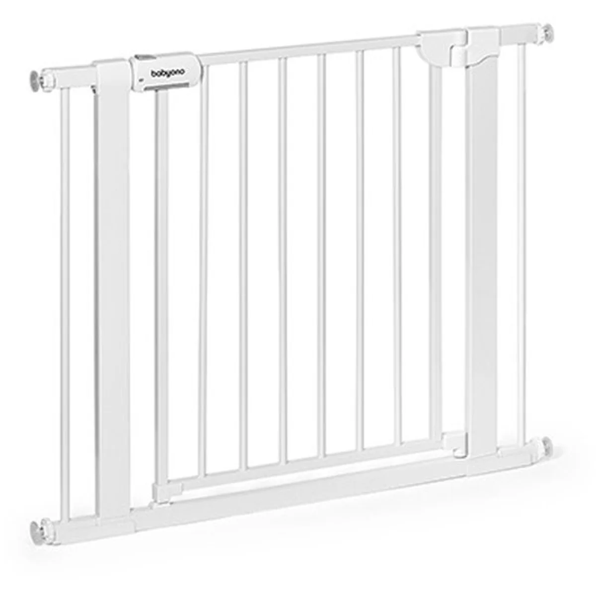 BabyOno Veiligheidshekje Trap 75–96 cm – Zonder Boren – Dubbele Sluiting – Automatisch Sluitend – Wit – Kinderhekje Trap en Deur