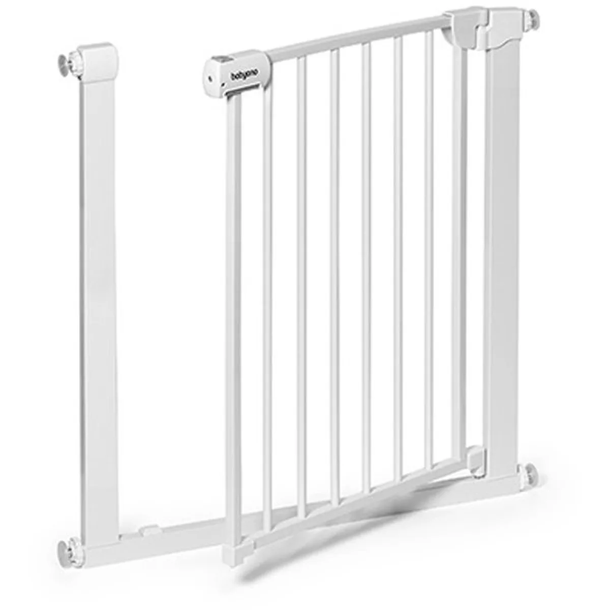 BabyOno Veiligheidshekje Trap 75–96 cm – Zonder Boren – Dubbele Sluiting – Automatisch Sluitend – Wit – Kinderhekje Trap en Deur - 2
