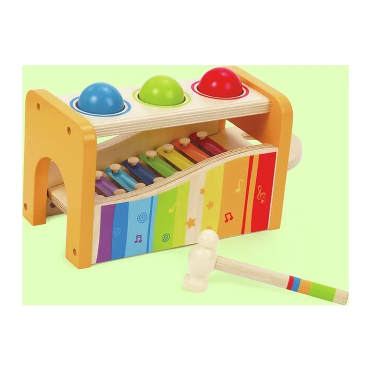 Hape Hamerbank met Xylofoon - Houten Muziekspeelgoed voor Peuters vanaf 12 Maanden