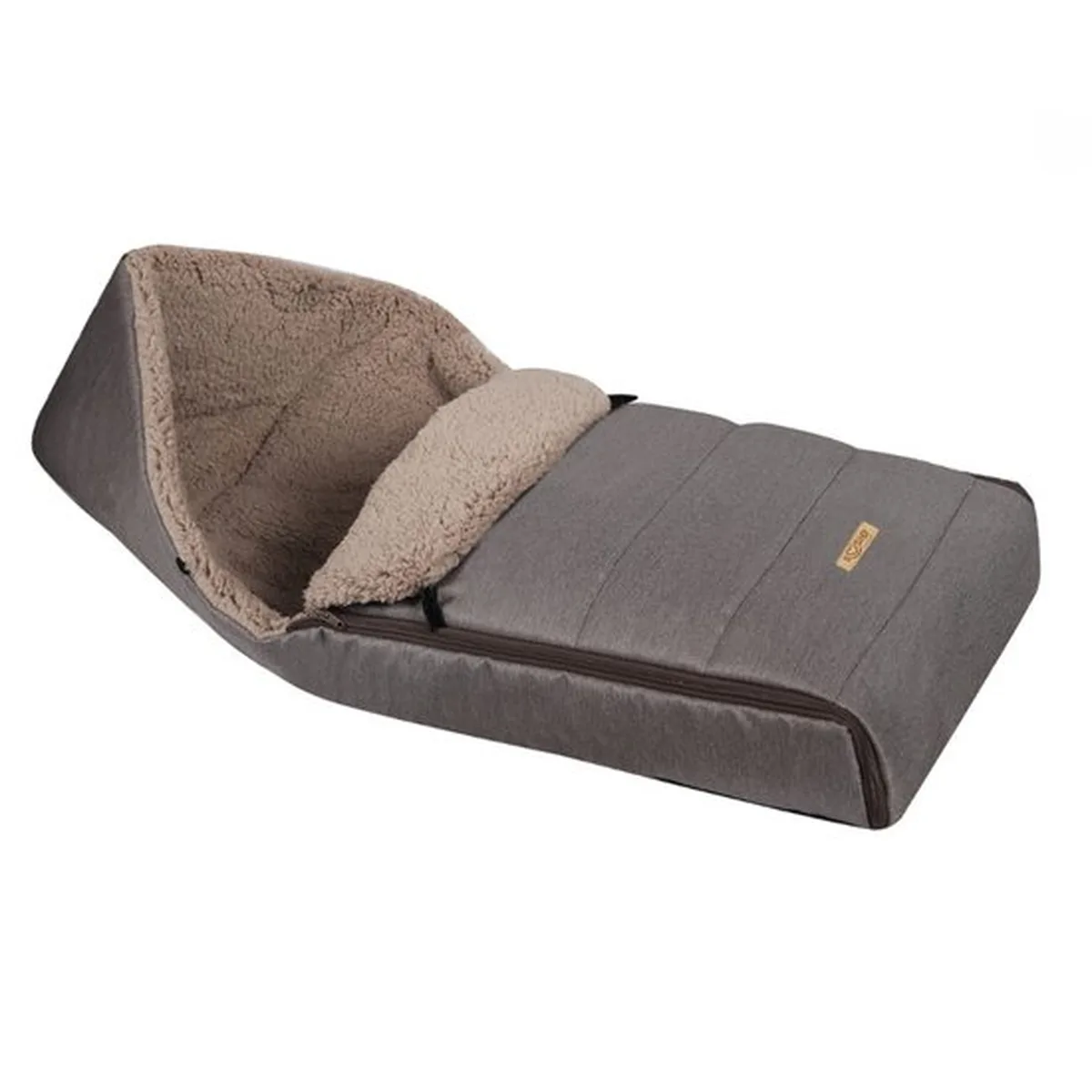SOOSIE Winter Kinderwagen Voetenzak + Handmof – Bruin Melange & Teddy Bruin – Universeel – Waterproof – 110 cm - 2