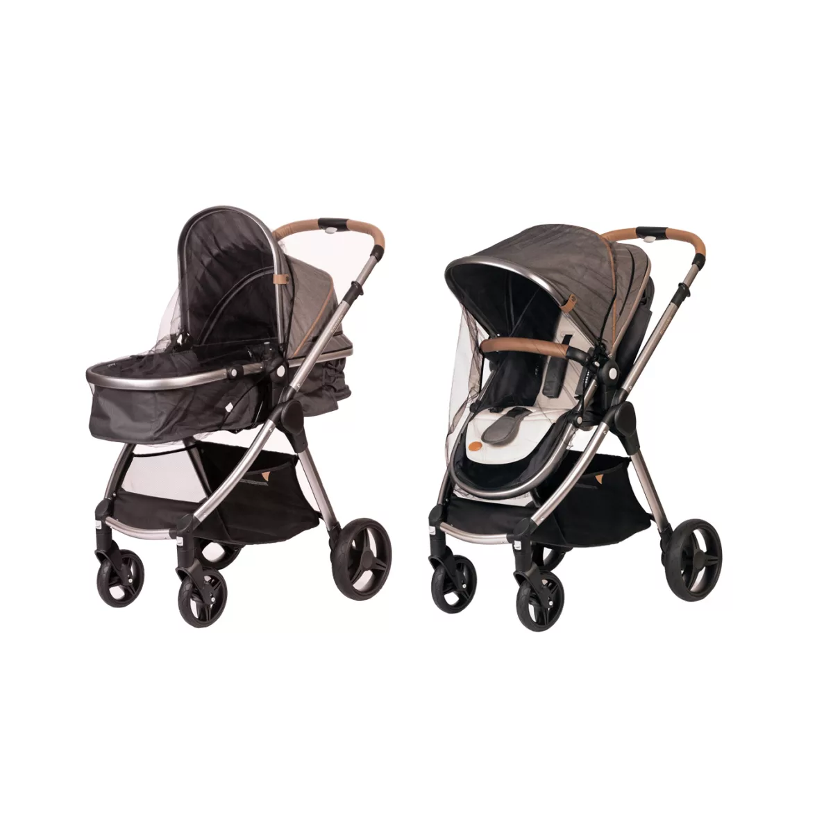 BabyOno Klamboe / Muggennet voor kinderwagen - Universeel - Zwart - 7