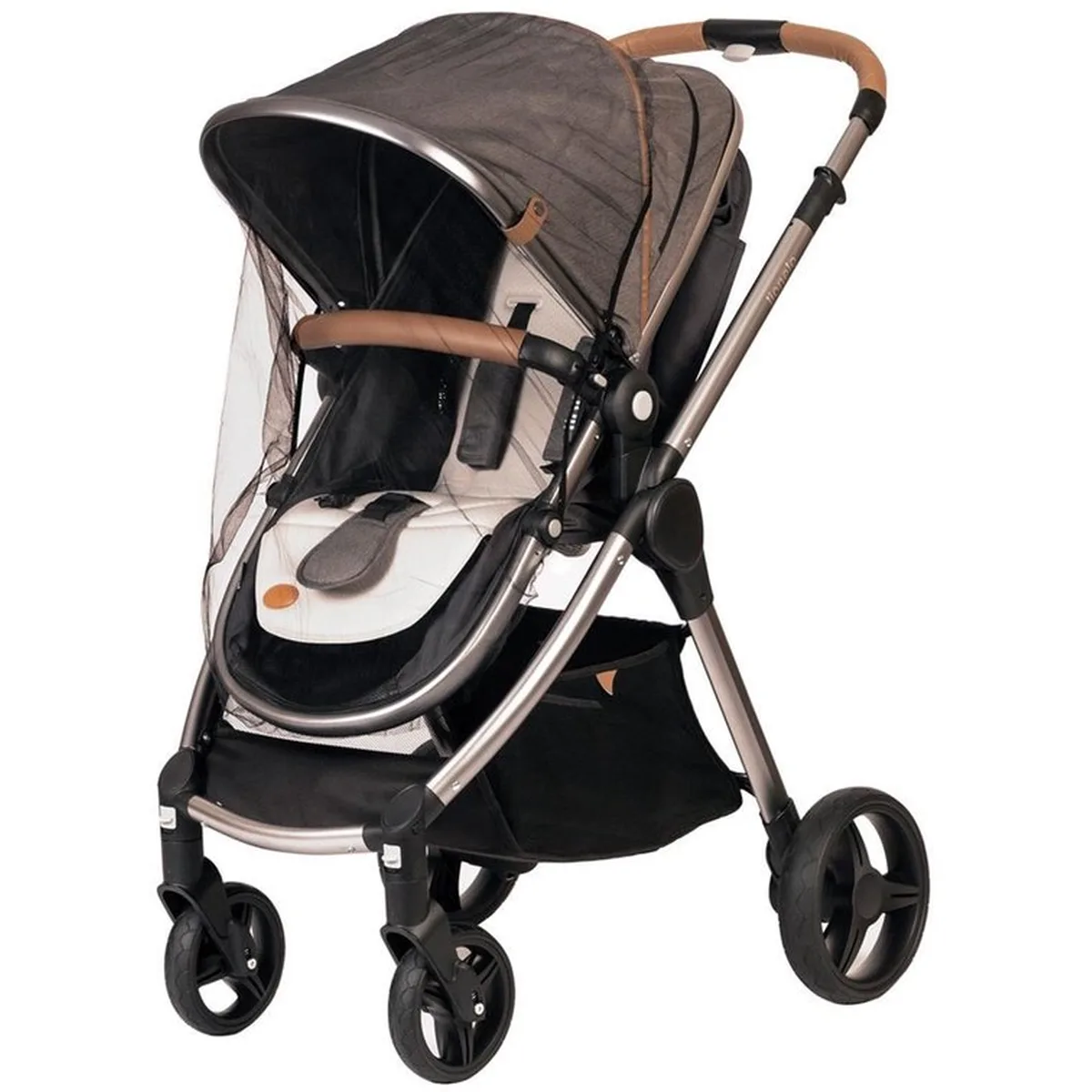 BabyOno Klamboe / Muggennet voor kinderwagen - Universeel - Zwart - 4